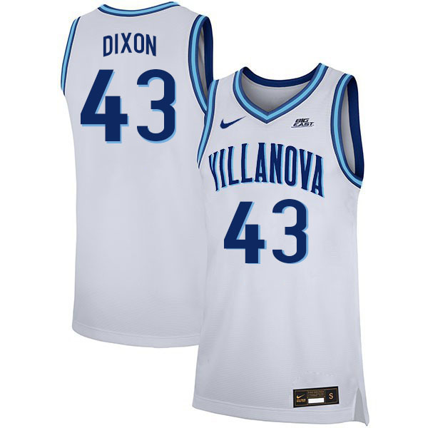 Men #43 Eric Dixon Willanova Wildcats College 2022-23 Basketball Stitched Jerseys Sale-White